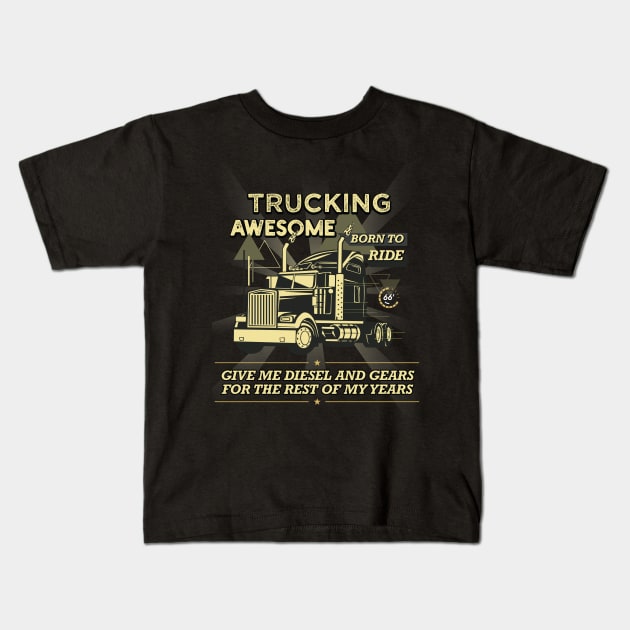 Vintage Truck Kids T-Shirt by origato